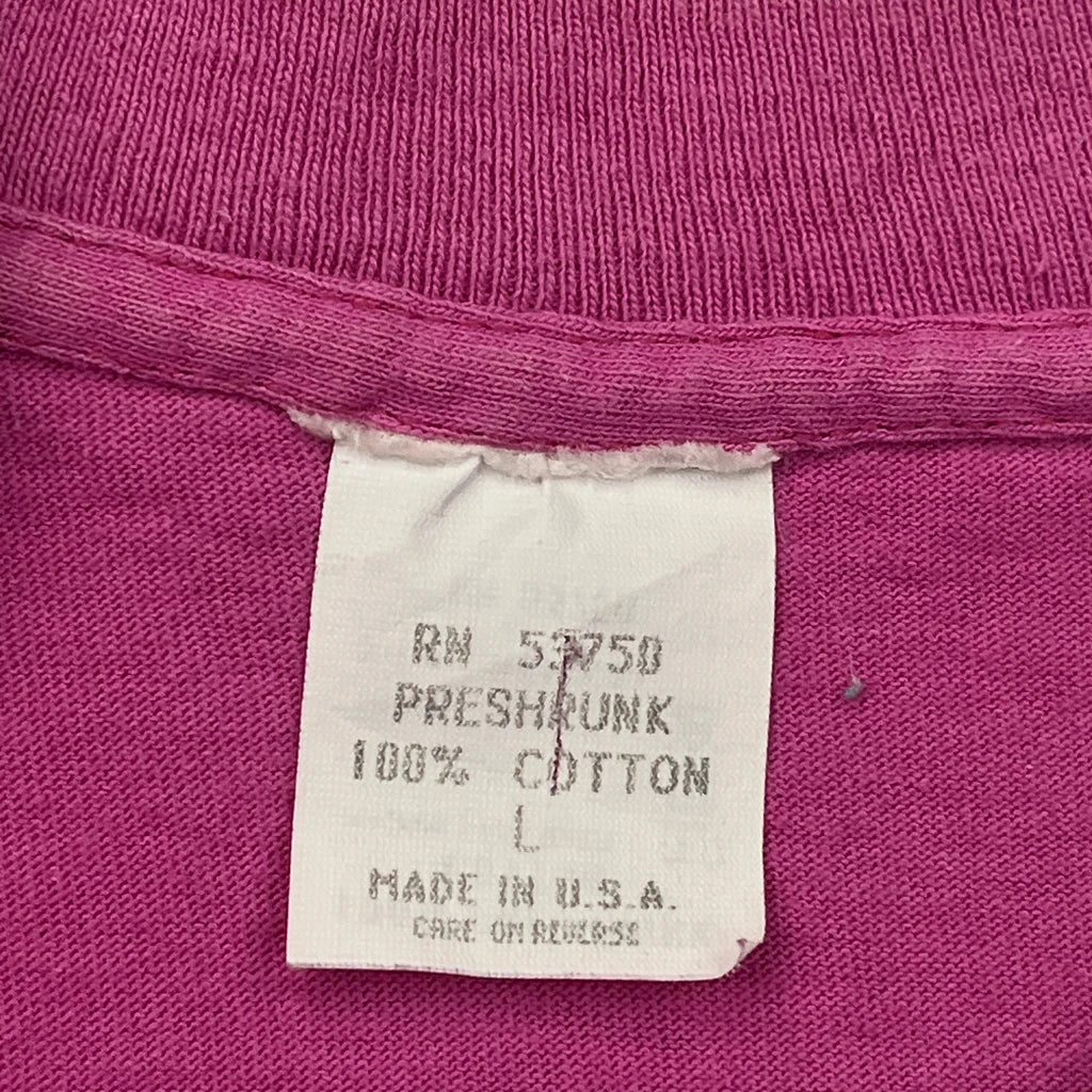 San Antonio Unbranded Single Stitch T-Shirt - Large Purple Cotton - Image 3