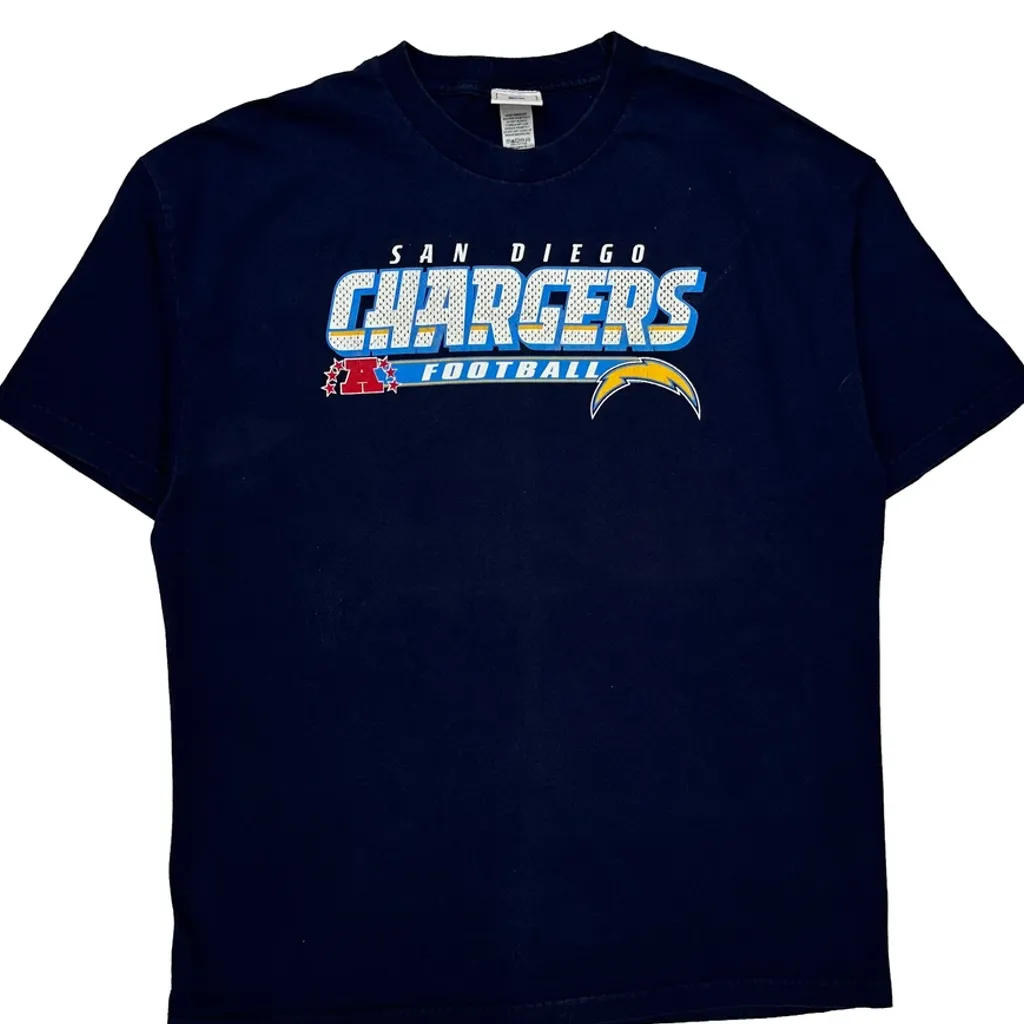 San Diego Chargers Nfl T-Shirt - XL Navy Cotton - Image 5