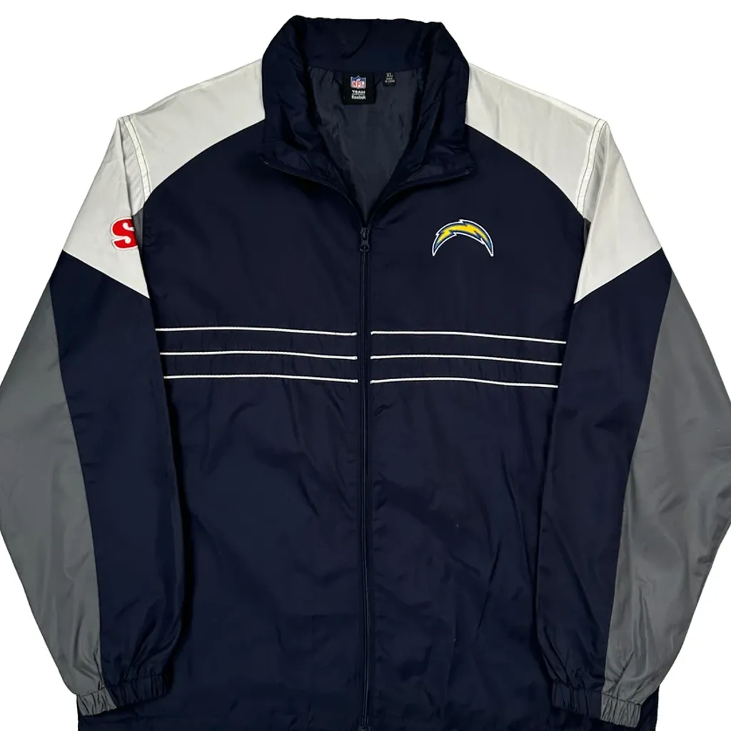San Diego Chargers Reebok Nfl Windbreaker - XL Navy Polyester - Image 4