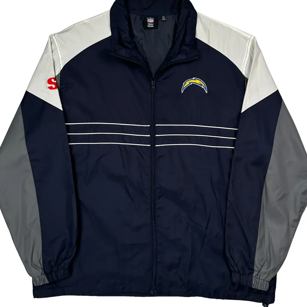 San Diego Chargers Reebok Nfl Windbreaker - XL Navy Polyester - Image 5