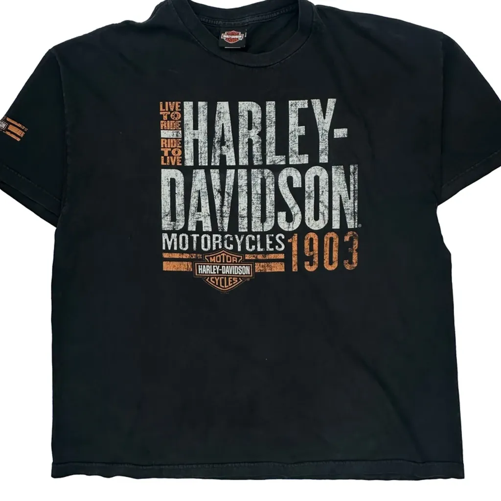 San Diego Harley Davidson Graphic T-Shirt - XL Black Cotton - Image 5