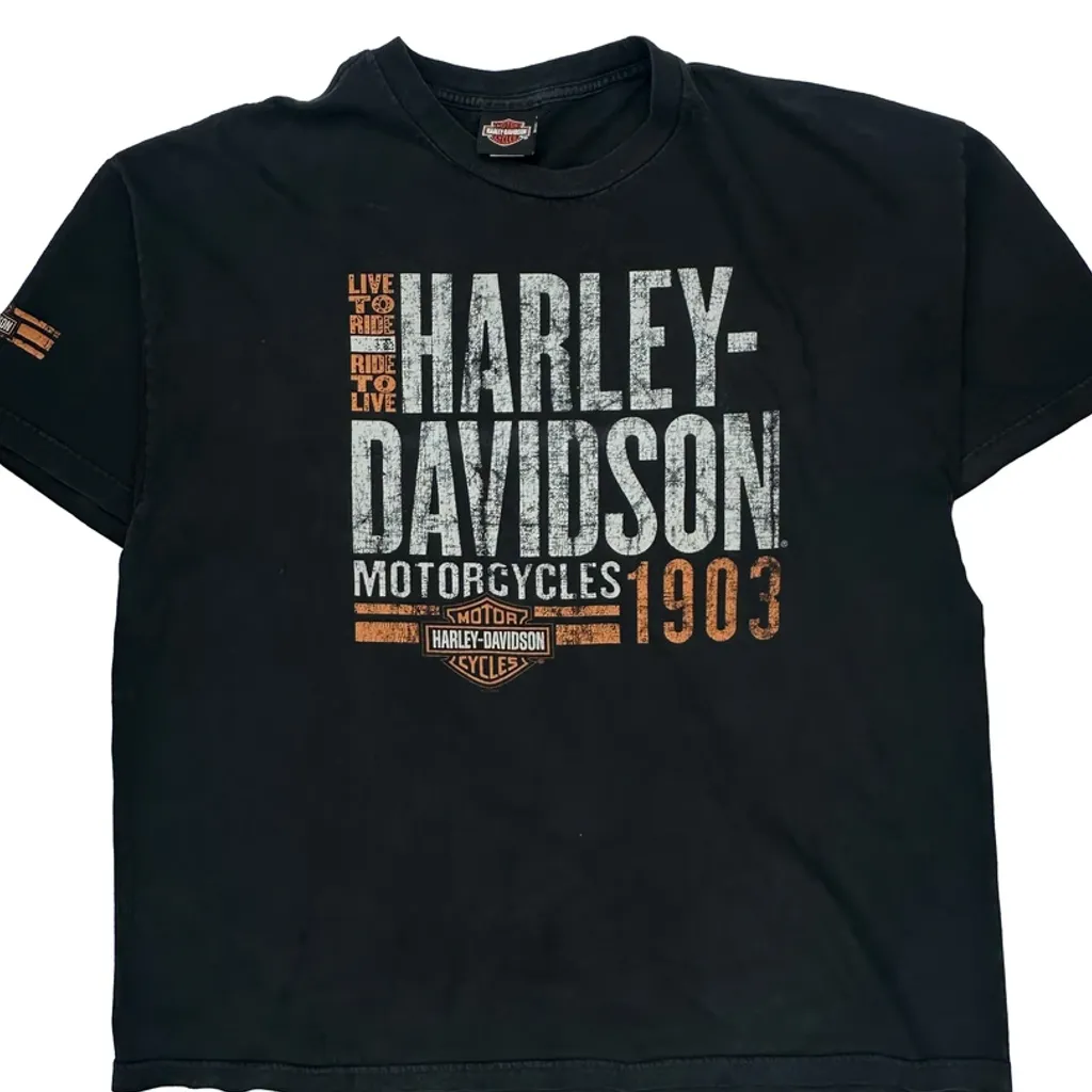 San Diego Harley Davidson Graphic T-Shirt - XL Black Cotton - Image 6