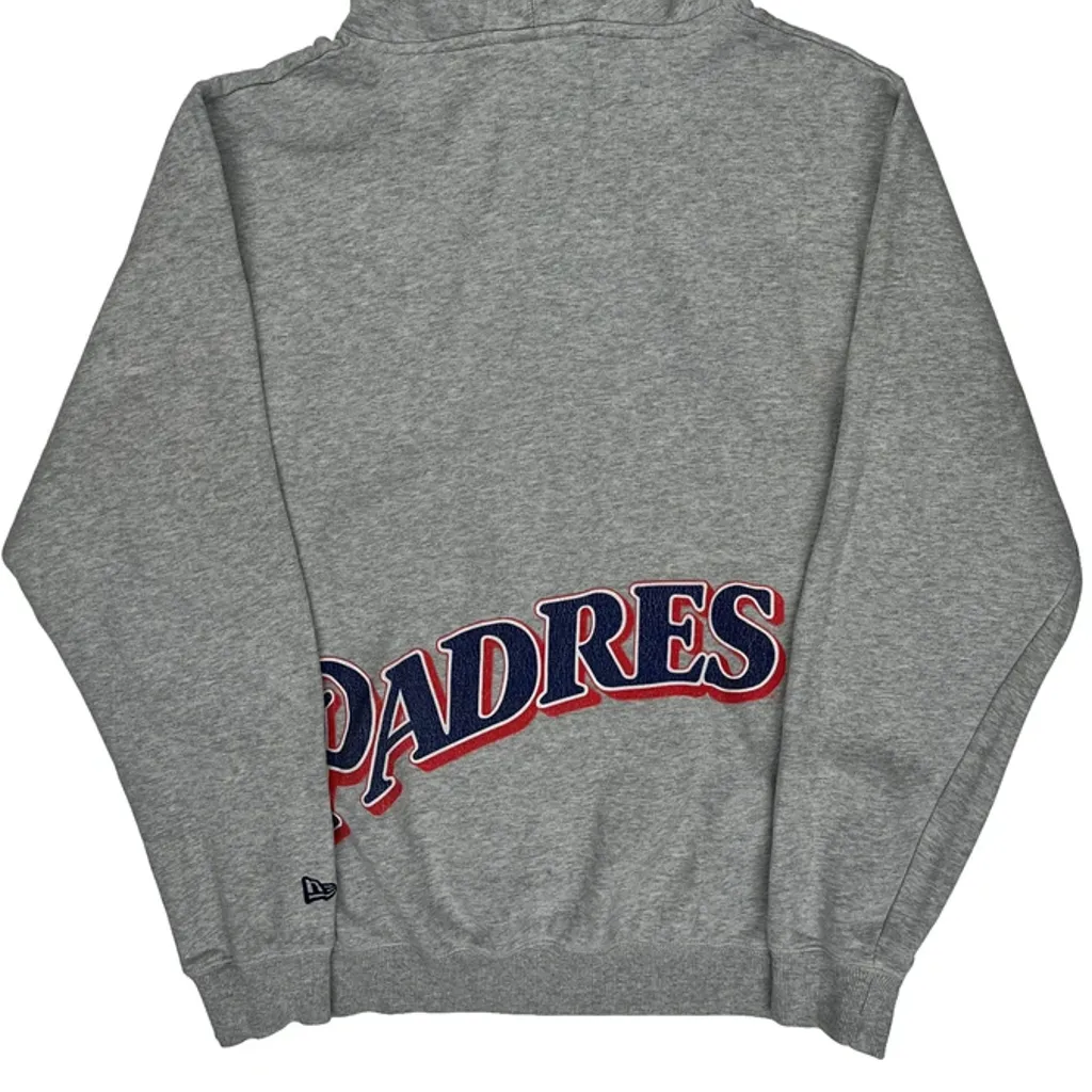 San Diego Padres New Era Quickturn Hoodie - Large Gray Cotton - Image 7