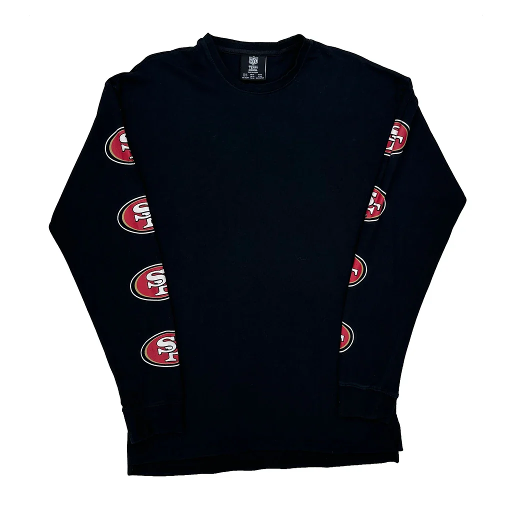 San Francisco 49Ers Nfl Long Sleeve T-Shirt - XS Black Cotton