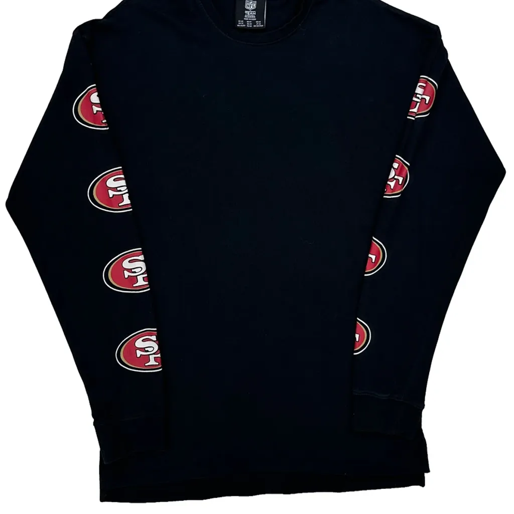 San Francisco 49Ers Nfl Long Sleeve T-Shirt - XS Black Cotton - Image 4