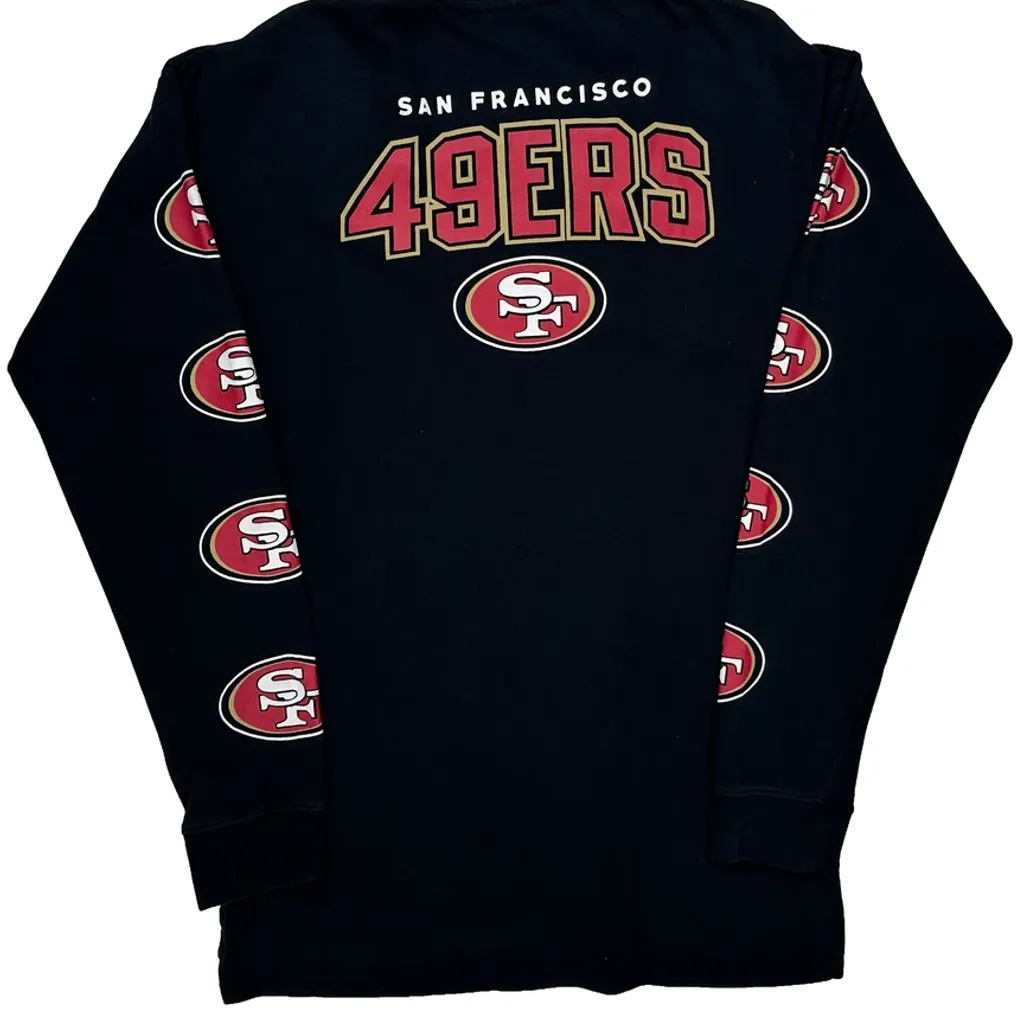 San Francisco 49Ers Nfl Long Sleeve T-Shirt - XS Black Cotton - Image 6