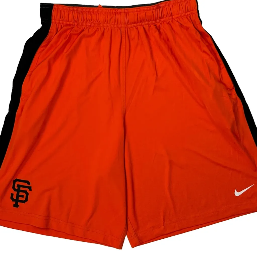 San Francisco Giants Nike Mlb Sport Shorts - Large Orange Polyester - Image 4