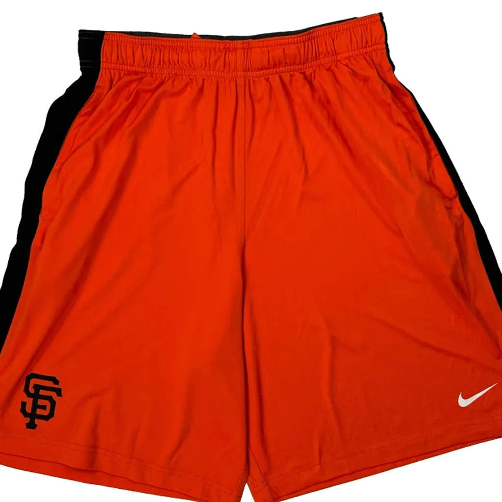 San Francisco Giants Nike Mlb Sport Shorts - Large Orange Polyester - Image 5