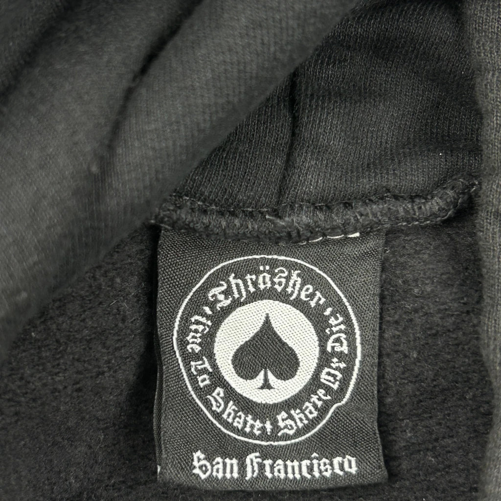 San Francisco Thrasher Graphic Hoodie - Medium Black Cotton - Image 3