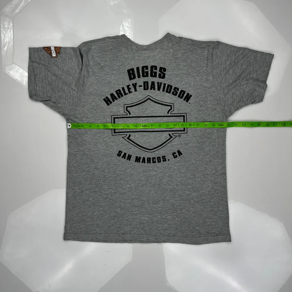 San Marcos, Ca Harley Davidson T-Shirt - Medium Grey Cotton - Image 3