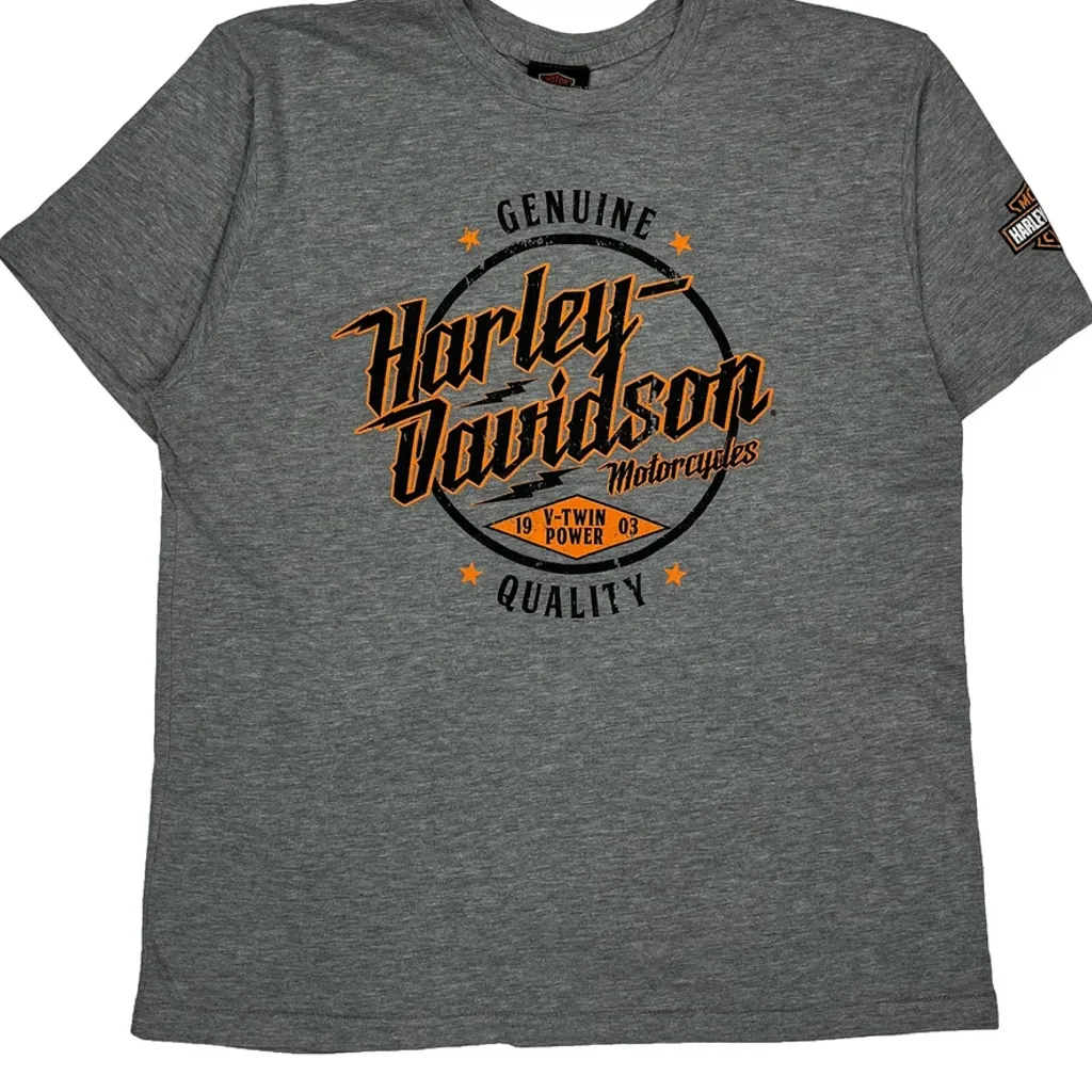 San Marcos, Ca Harley Davidson T-Shirt - Medium Grey Cotton - Image 6
