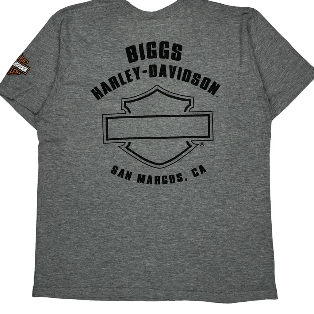 San Marcos, Ca Harley Davidson T-Shirt - Medium Grey Cotton - Image 7