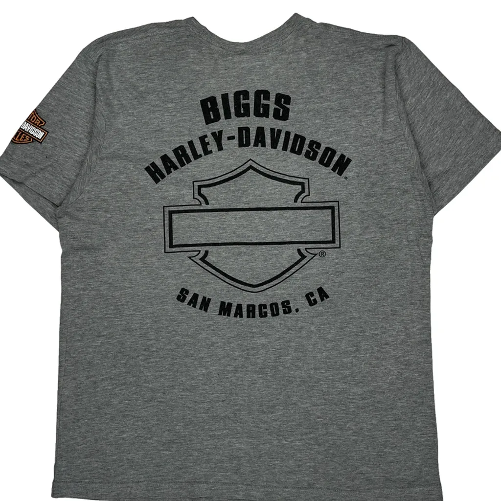 San Marcos, Ca Harley Davidson T-Shirt - Medium Grey Cotton - Image 8