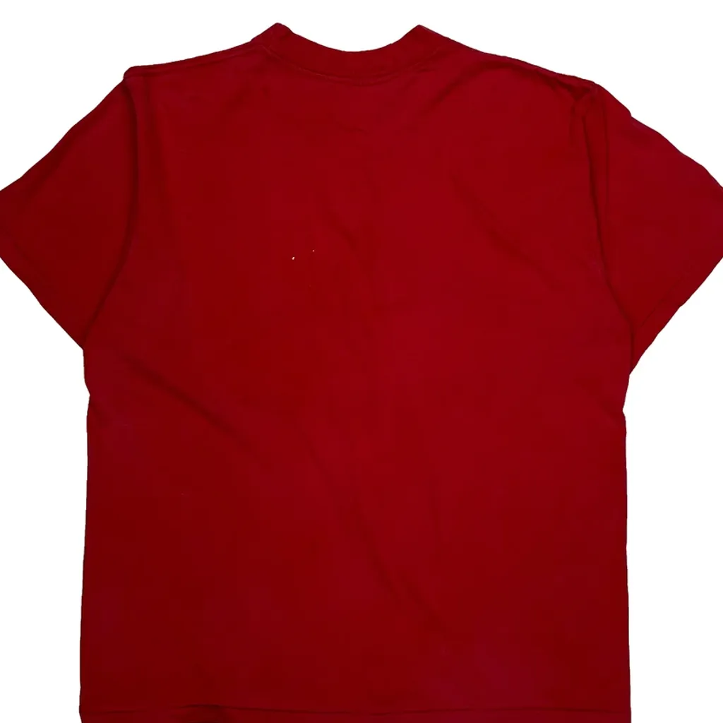 Santa Claus Theme Hazelwoods Single Stitch T-Shirt - XL Red Cotton - Image 6