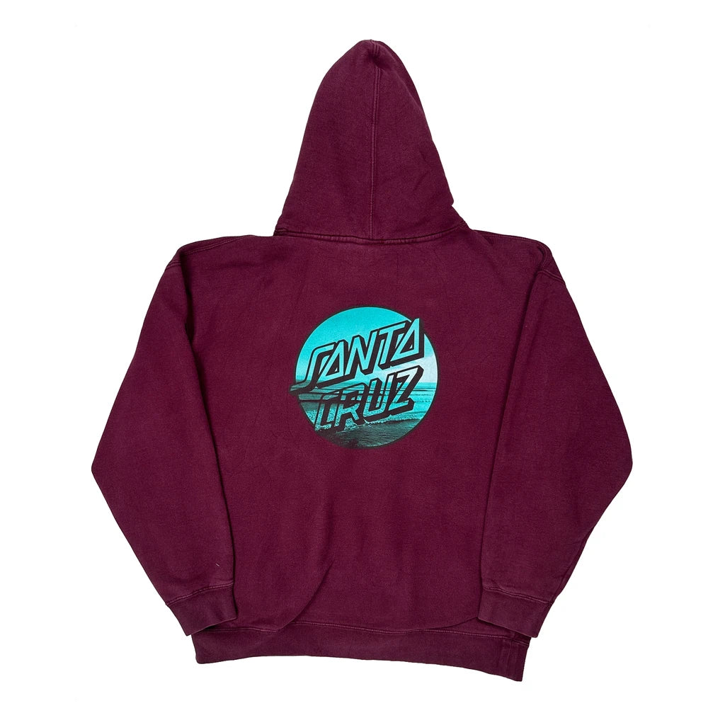 Santa Cruz Hoodie - XL Burgundy Cotton - Image 2