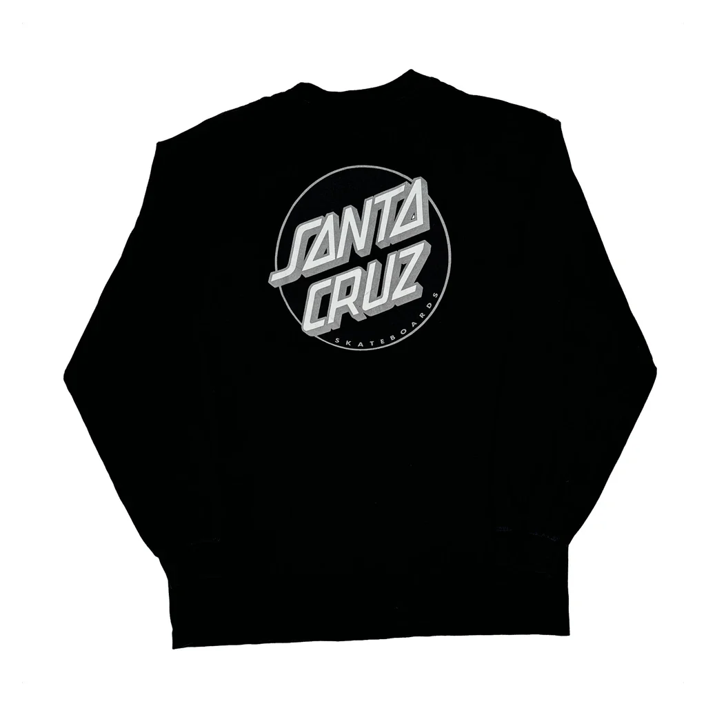 Santa Cruz Long Sleeve T-Shirt - Large Black Cotton - Image 2