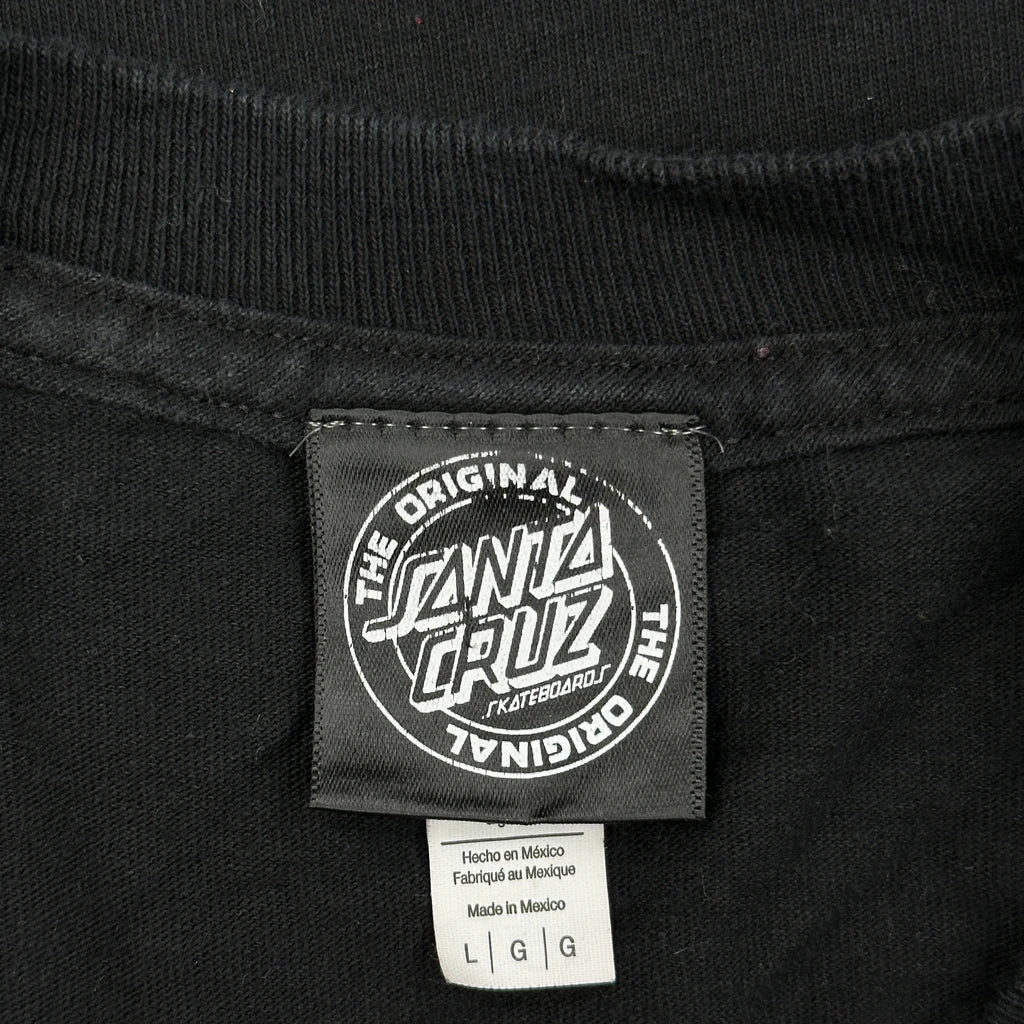 Santa Cruz Long Sleeve T-Shirt - Large Black Cotton - Image 3