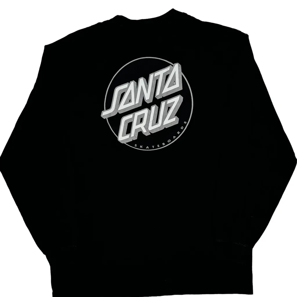 Santa Cruz Long Sleeve T-Shirt - Large Black Cotton - Image 6