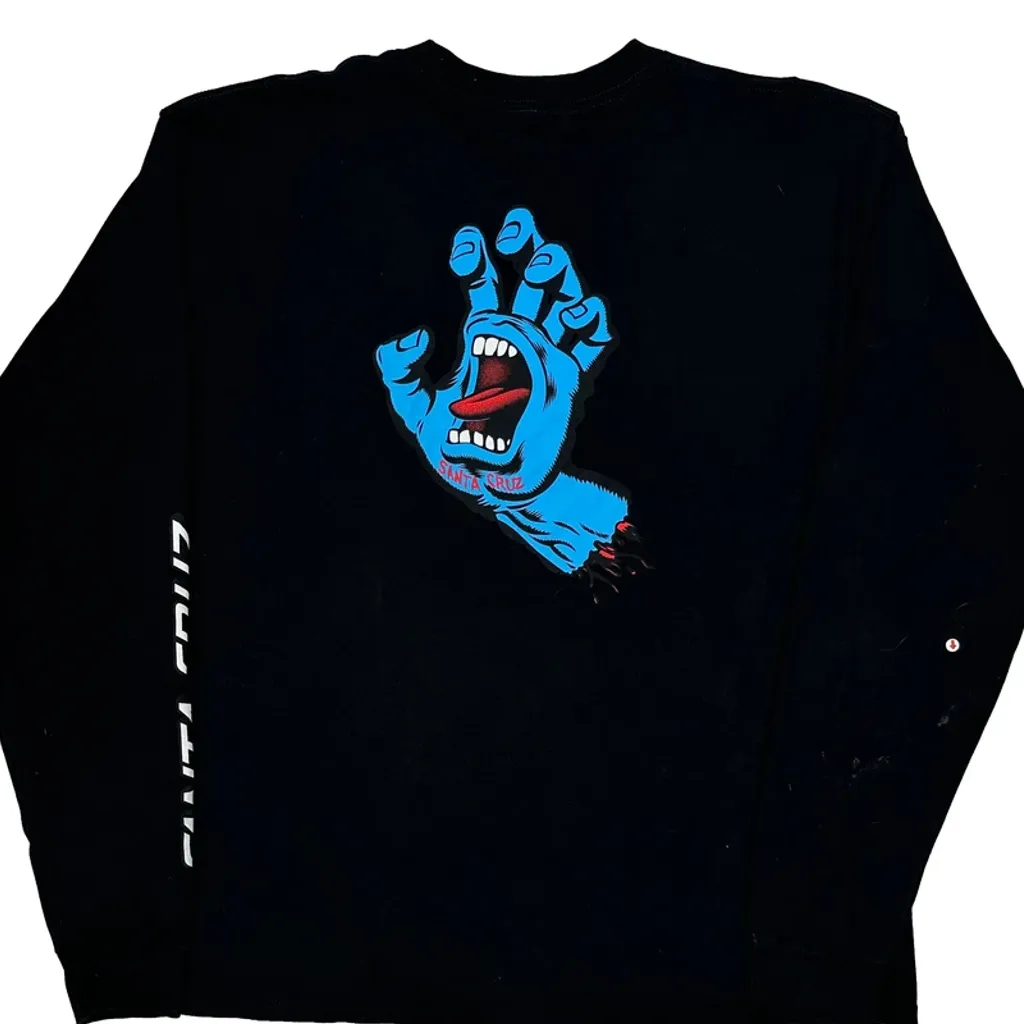 Santa Cruz Graphic Long Sleeve T-Shirt - XL Black Cotton - Image 7