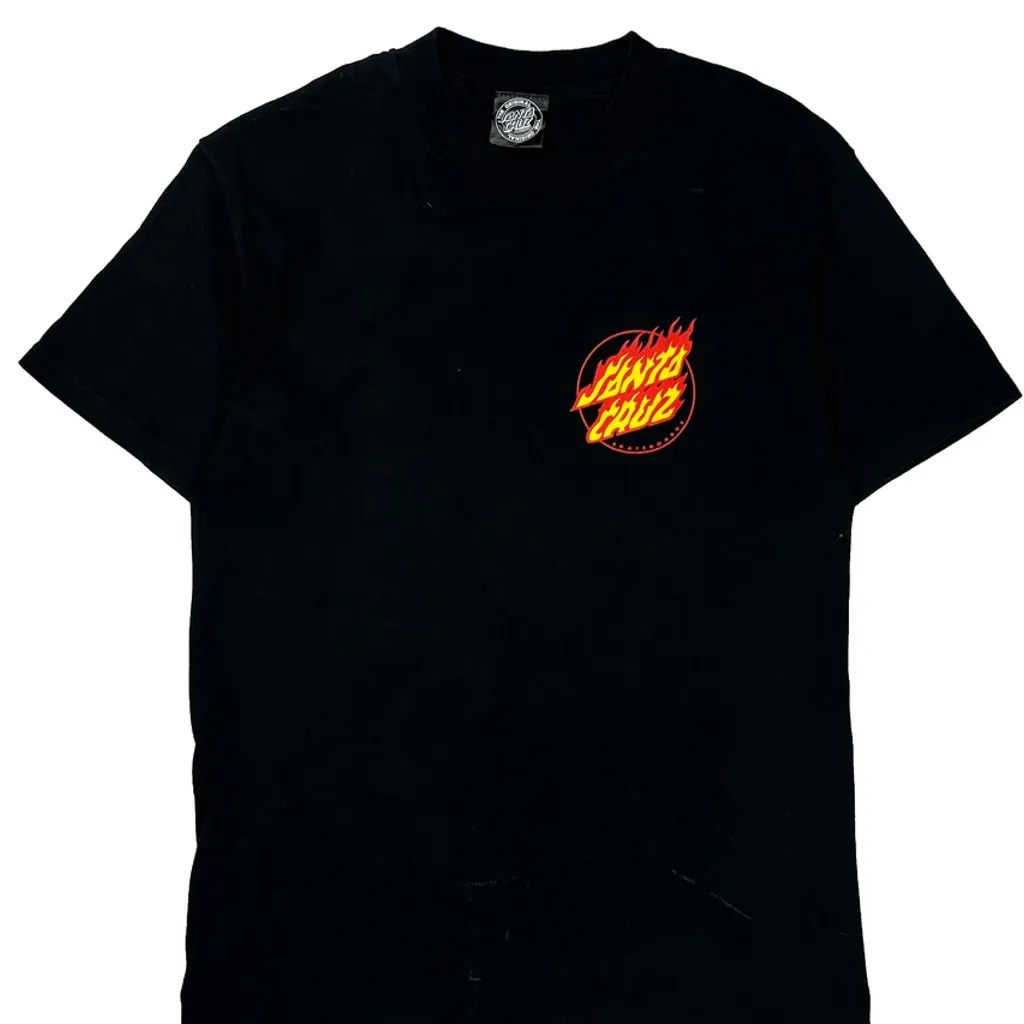 Santa Cruz Graphic T-Shirt - Small Black Cotton - Image 4
