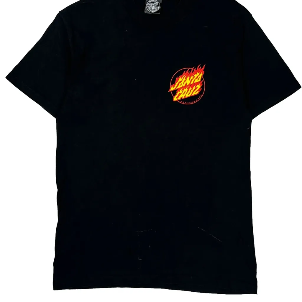 Santa Cruz Graphic T-Shirt - Small Black Cotton - Image 5
