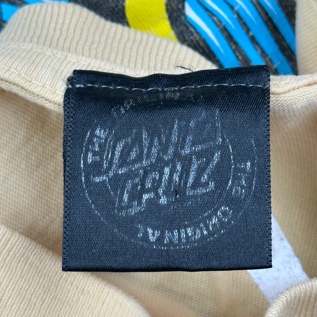 Santa Cruz Graphic T-Shirt - Medium Yellow Cotton - Image 4