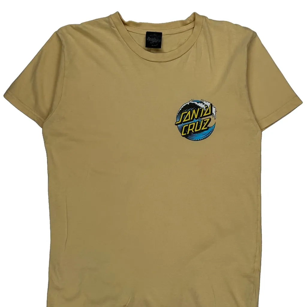 Santa Cruz Graphic T-Shirt - Medium Yellow Cotton - Image 5