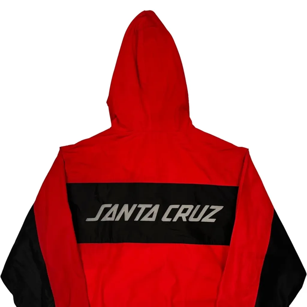 Santa Cruz Spellout Windbreaker - Large Red Polyester - Image 7