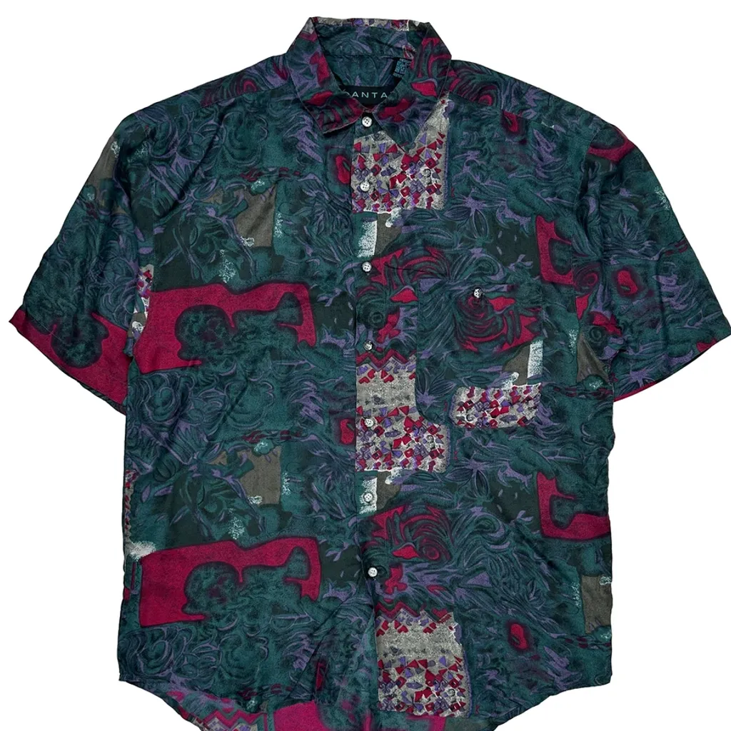 Santana Patterned Shirt - Medium Multicoloured Silk - Image 4