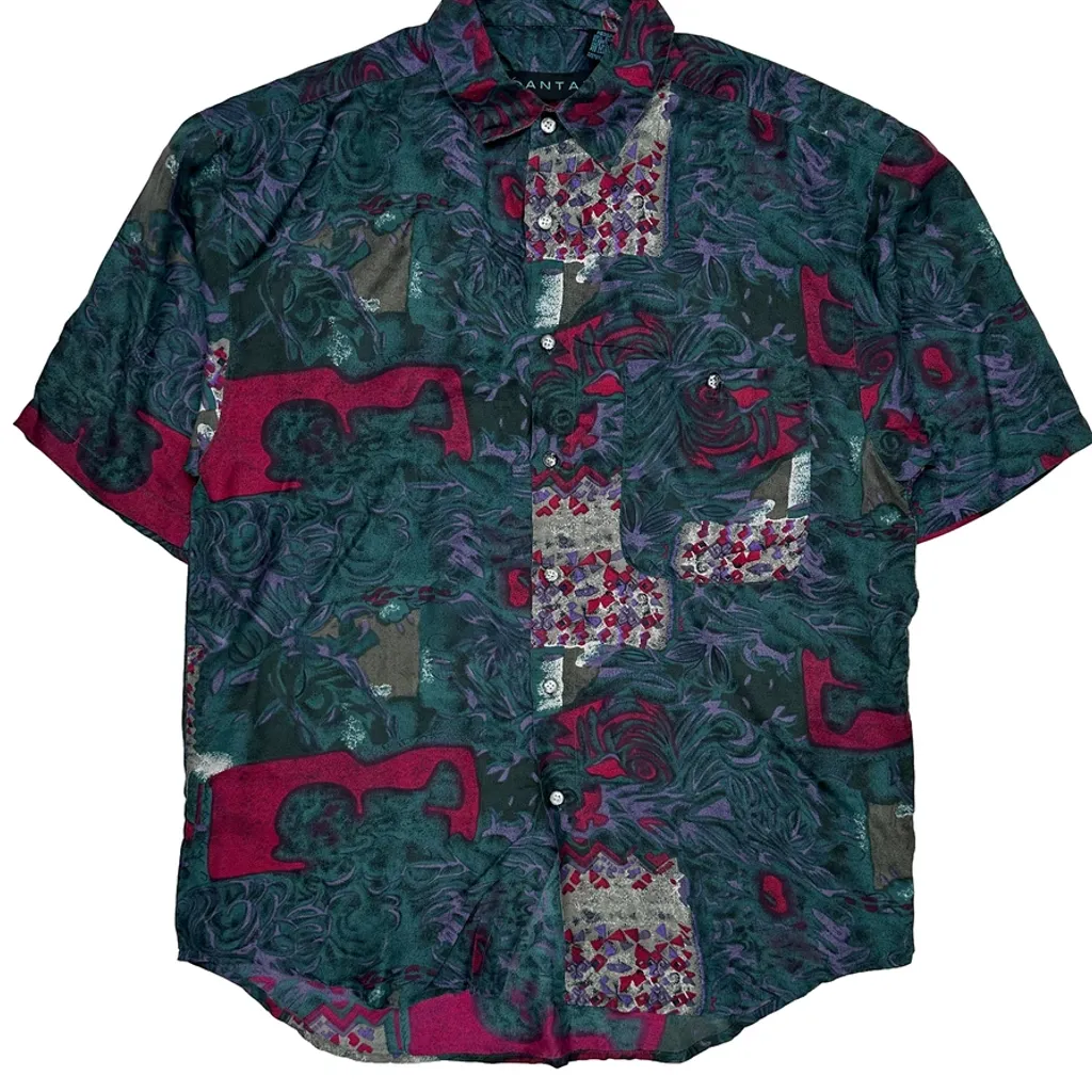 Santana Patterned Shirt - Medium Multicoloured Silk - Image 5