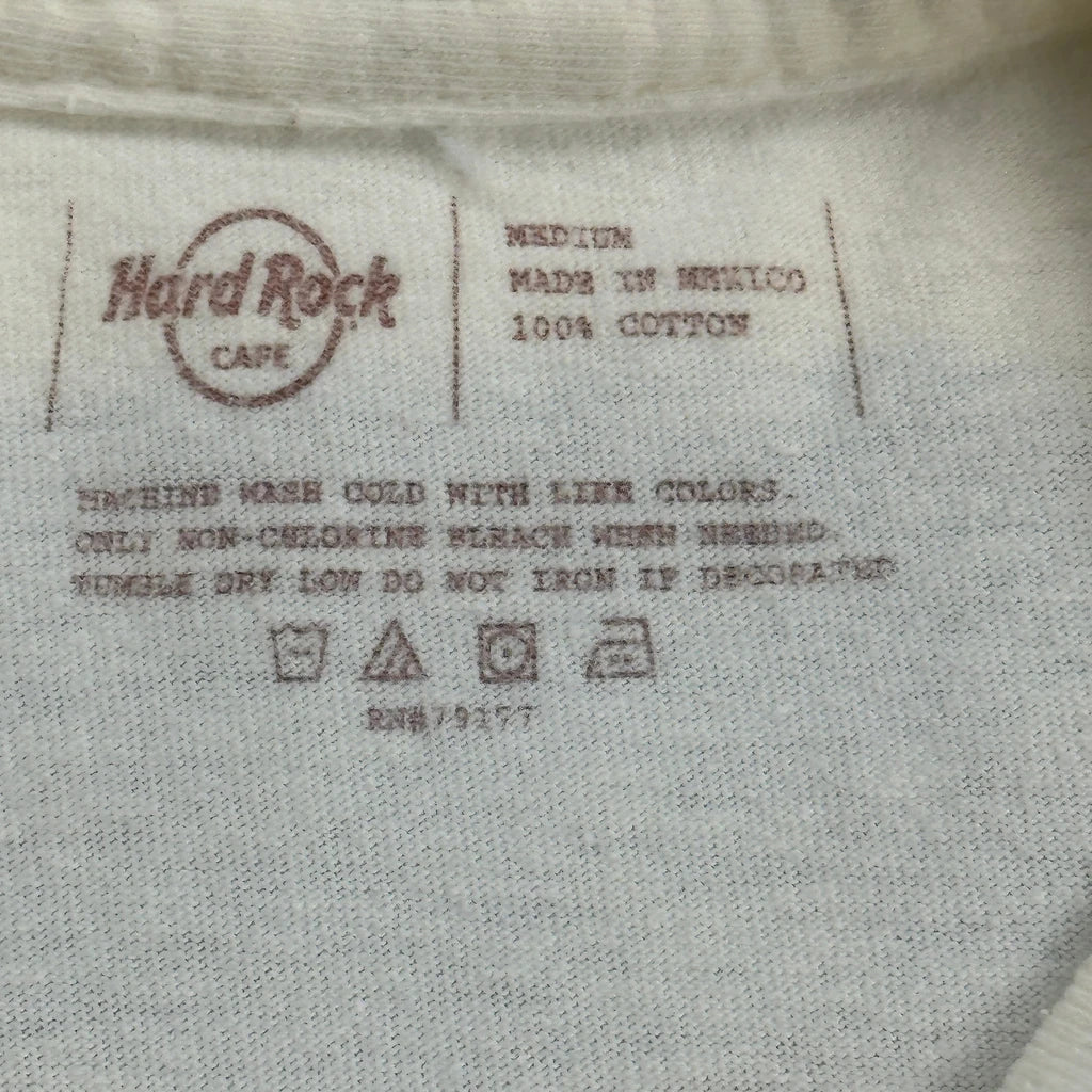 Santo Domingo Hard Rock Cafe Graphic T-Shirt - Medium White Cotton - Image 3