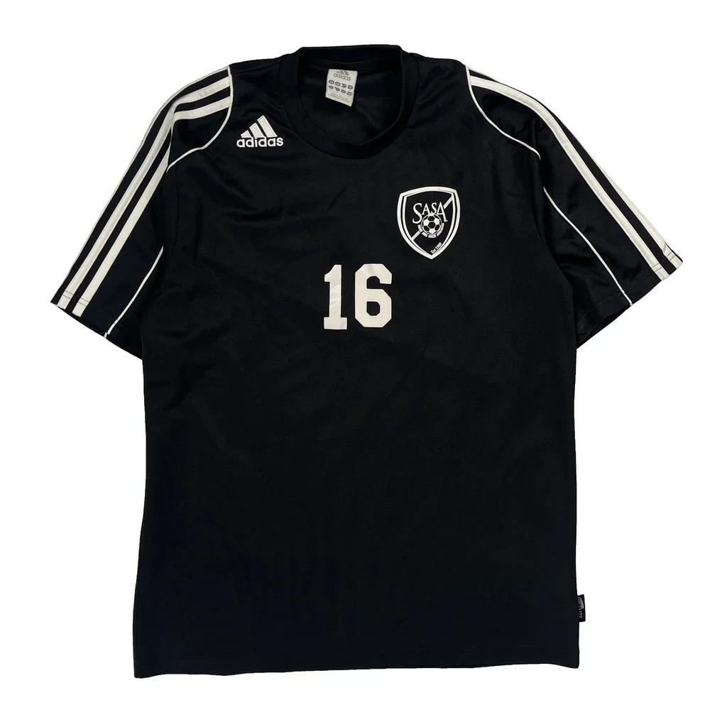 Sasa Adidas Football Shirt - Medium White Polyester