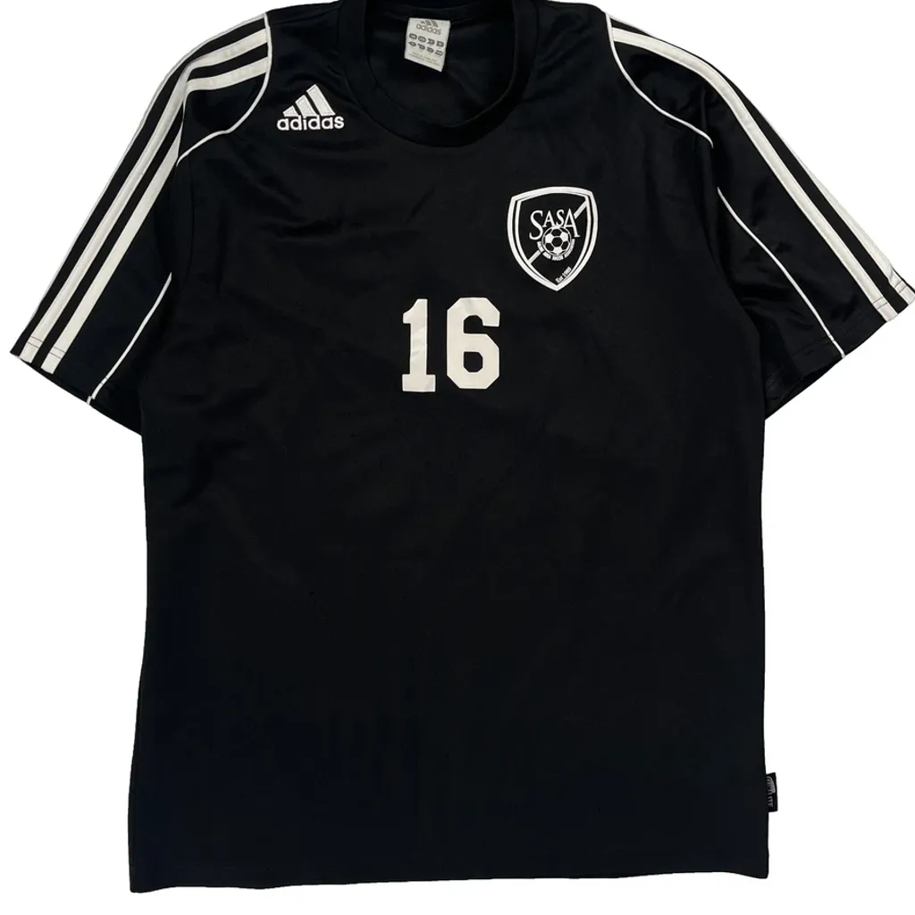 Sasa Adidas Football Shirt - Medium White Polyester - Image 4