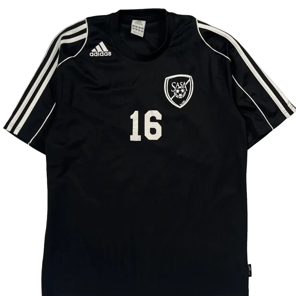 Sasa Adidas Football Shirt - Medium White Polyester - Image 5