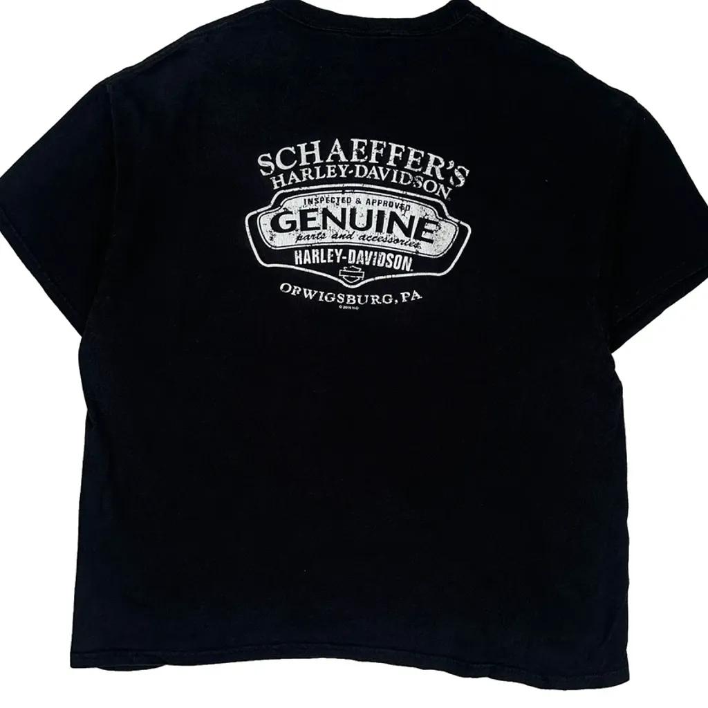 Schaeffer'S Harley-Davidson Harley Davidson Graphic T-Shirt - Large Black Cotton - Image 7