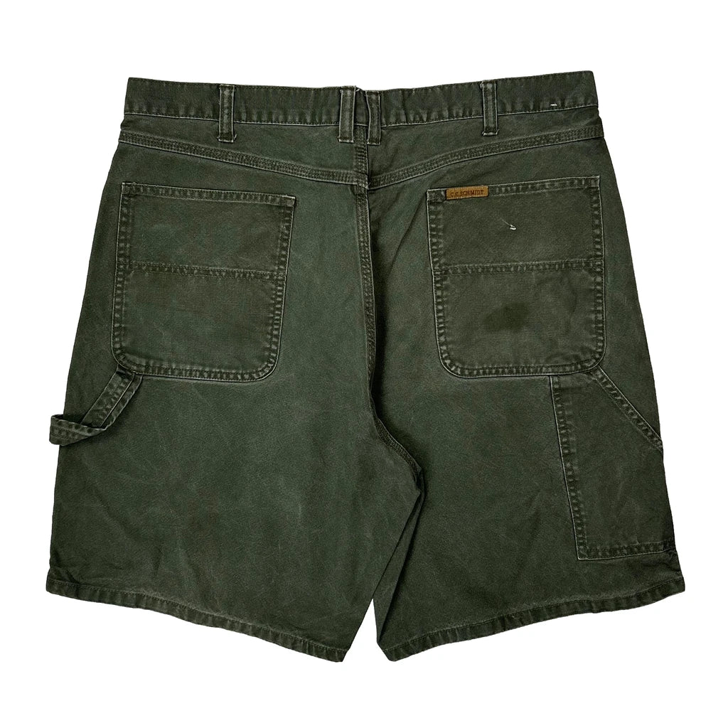 Schmidt Carpenter Shorts - 34W 9L Green Cotton