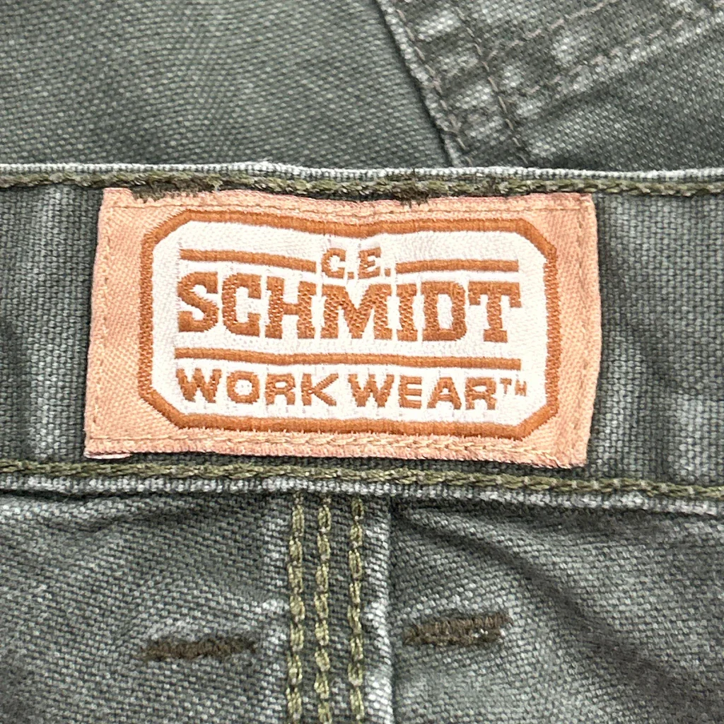 Schmidt Carpenter Shorts - 34W 9L Green Cotton - Image 6