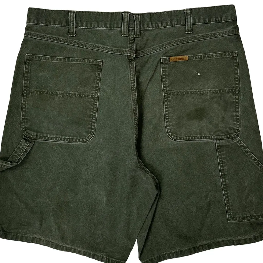 Schmidt Carpenter Shorts - 34W 9L Green Cotton - Image 7