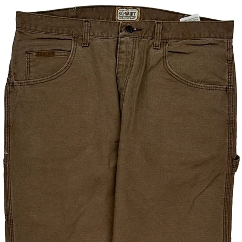 Schmidt Carpenter Trousers - 35W 30L Brown Cotton - Image 9