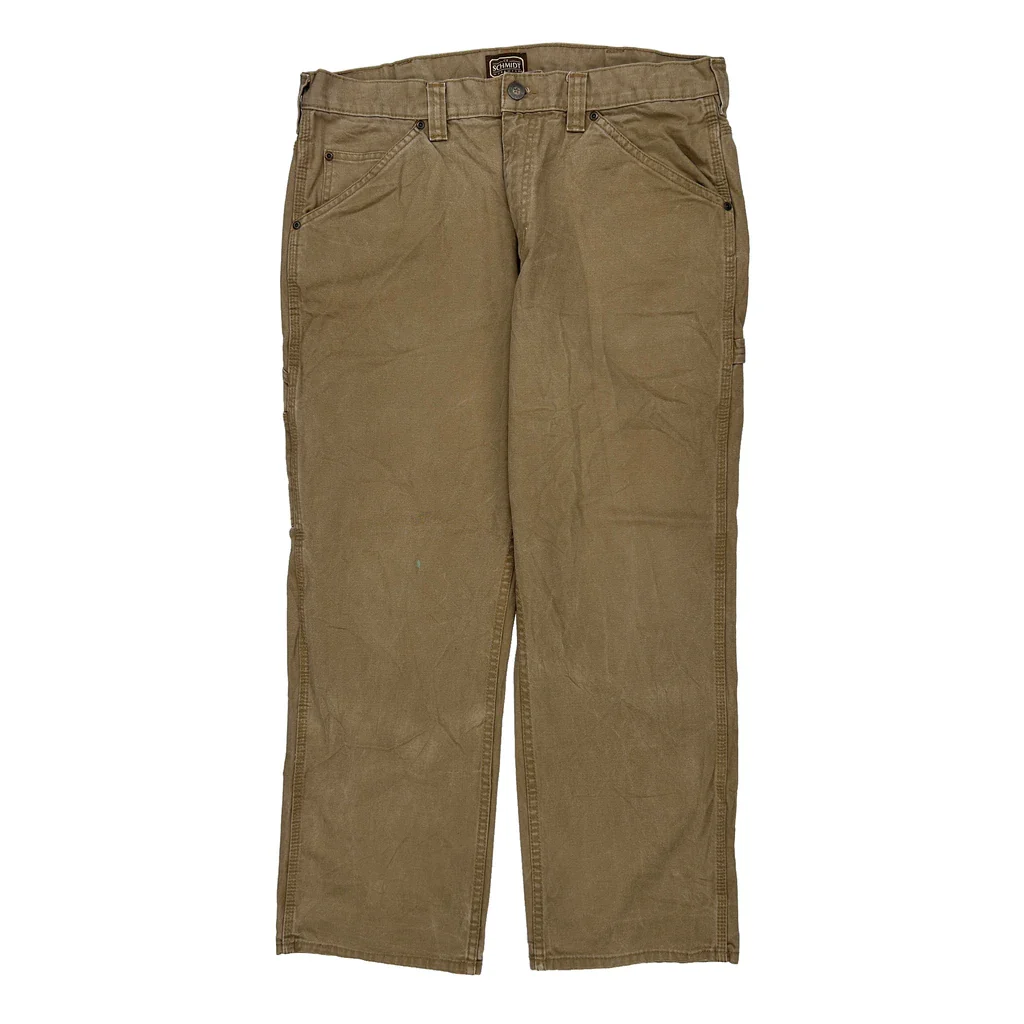 Schmidt Carpenter Trousers - 38W 30L Brown Cotton - Image 2