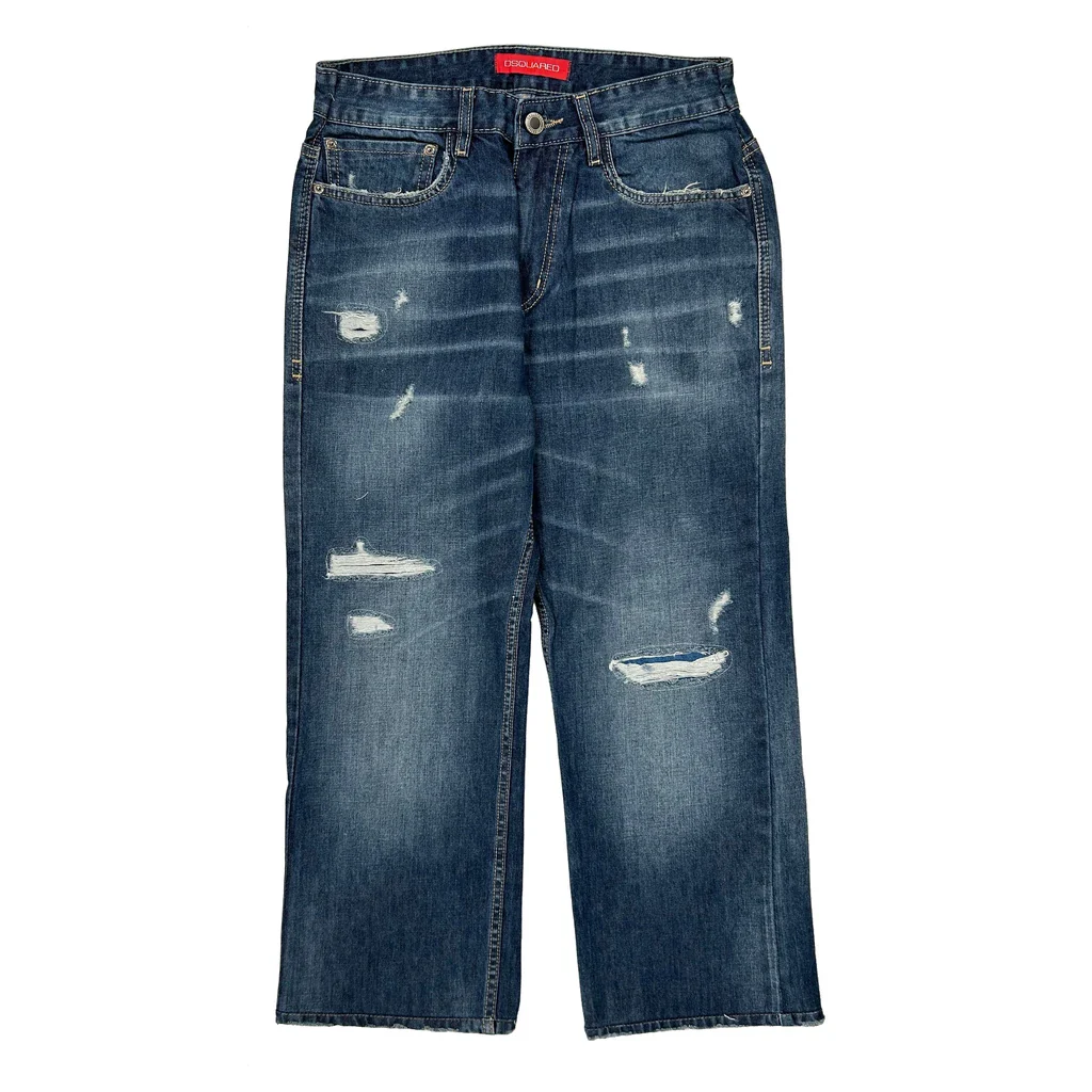 Scooby Doo Dsquared2 Baggy Graphic Jeans - 30W 26L Blue Cotton - Image 2