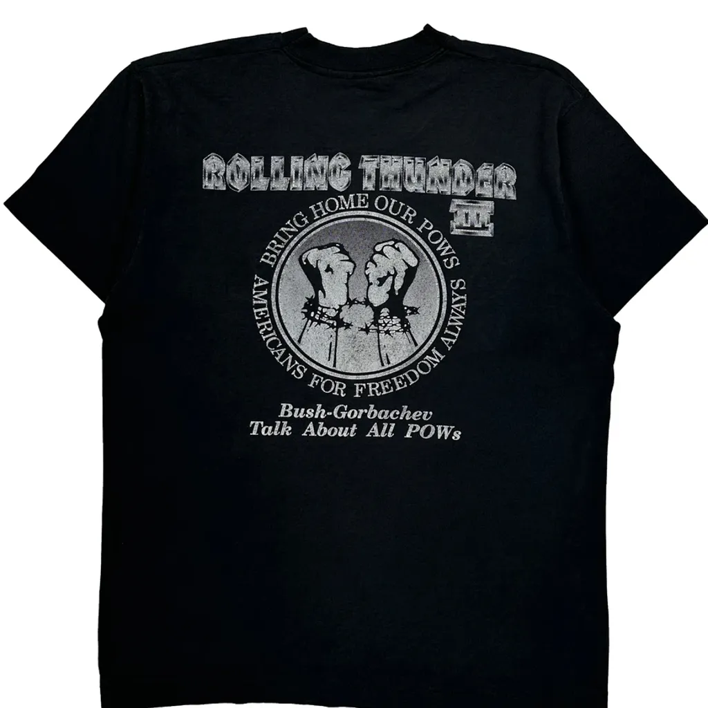 Screen Stars Single Stitch T-Shirt - XL Black Cotton Blend - Image 6