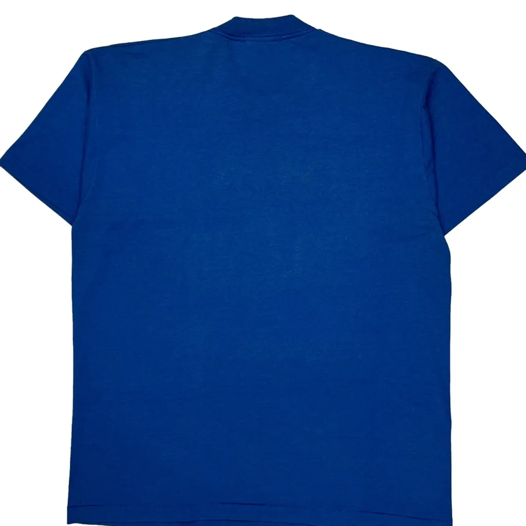 Screen Stars Single Stitch T-Shirt - XL Blue Cotton Blend - Image 7