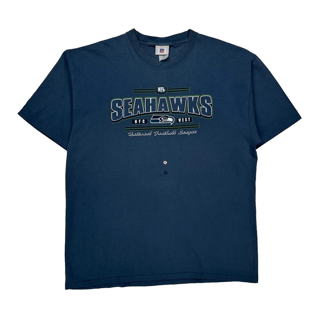 Seahawks Nfl T-Shirt - Large Blue Cotton