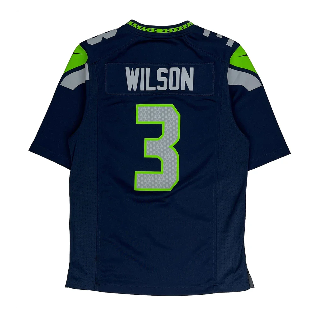 Seahawks Nike Football Jersey - Small Navy Polyester - Image 2