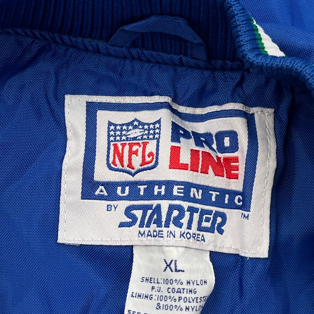 Seahawks Starter Football Windbreaker - XL Blue Nylon - Image 3