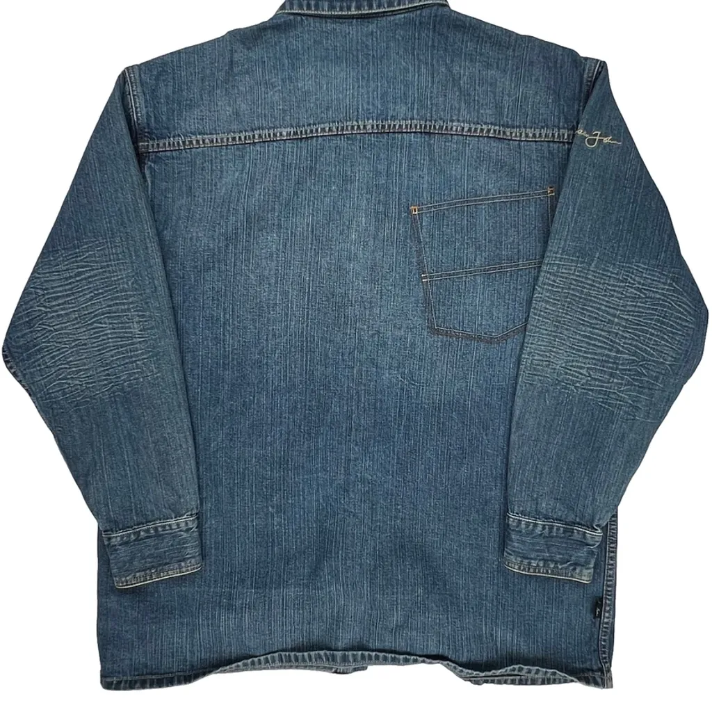 Sean John Oversized Denim Shirt - XL Blue Cotton - Image 6