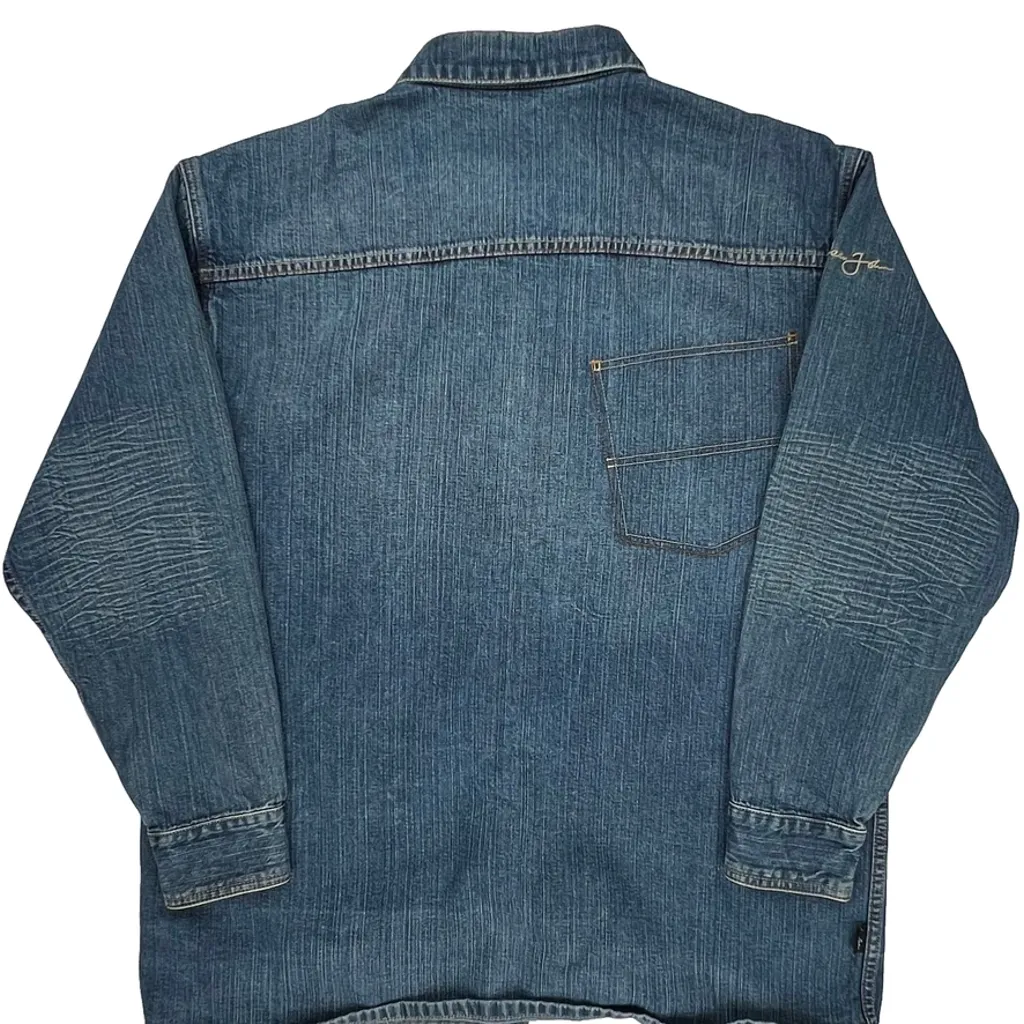Sean John Oversized Denim Shirt - XL Blue Cotton - Image 7