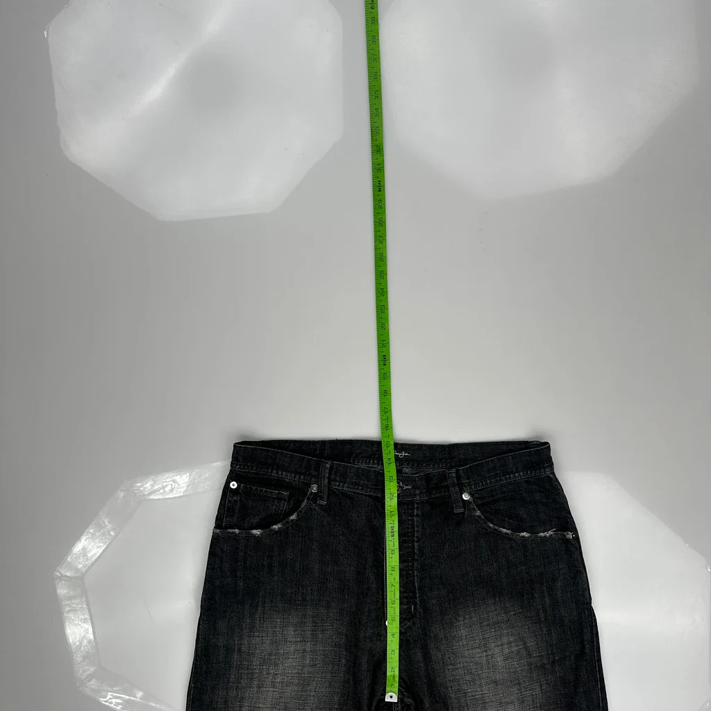 Sean John Baggy Denim Shorts - 36W 12L Black Cotton - Image 4