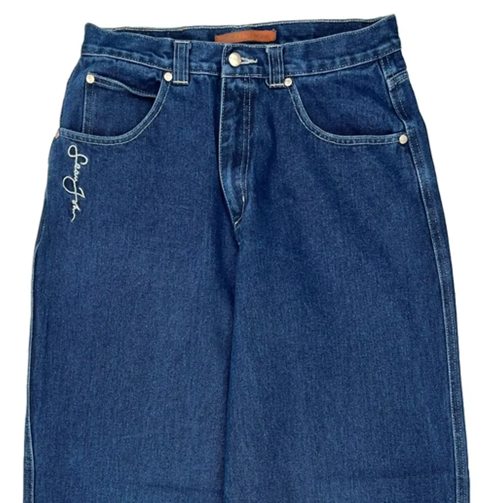 Sean John Wide Leg Jeans - 29W 30L Blue Cotton - Image 10